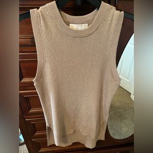 Michael Kors gold shimmer sleeveless pull over top. Gorgeous gold.Never worn!